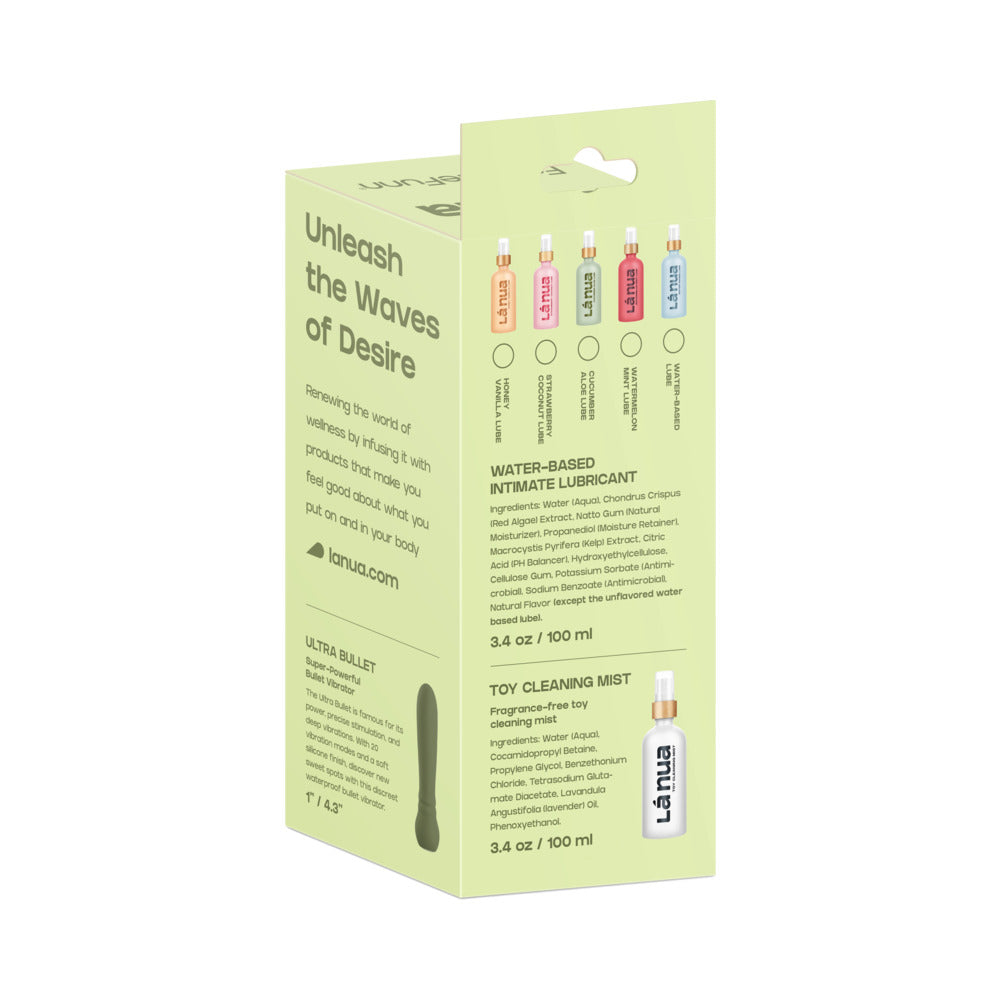 La Nua Gift Bag 2 Ultra Bullet + 100Ml Mist Toy Cleaner + 100Ml Strawberry Coconut Lube - Fantasies Boutique