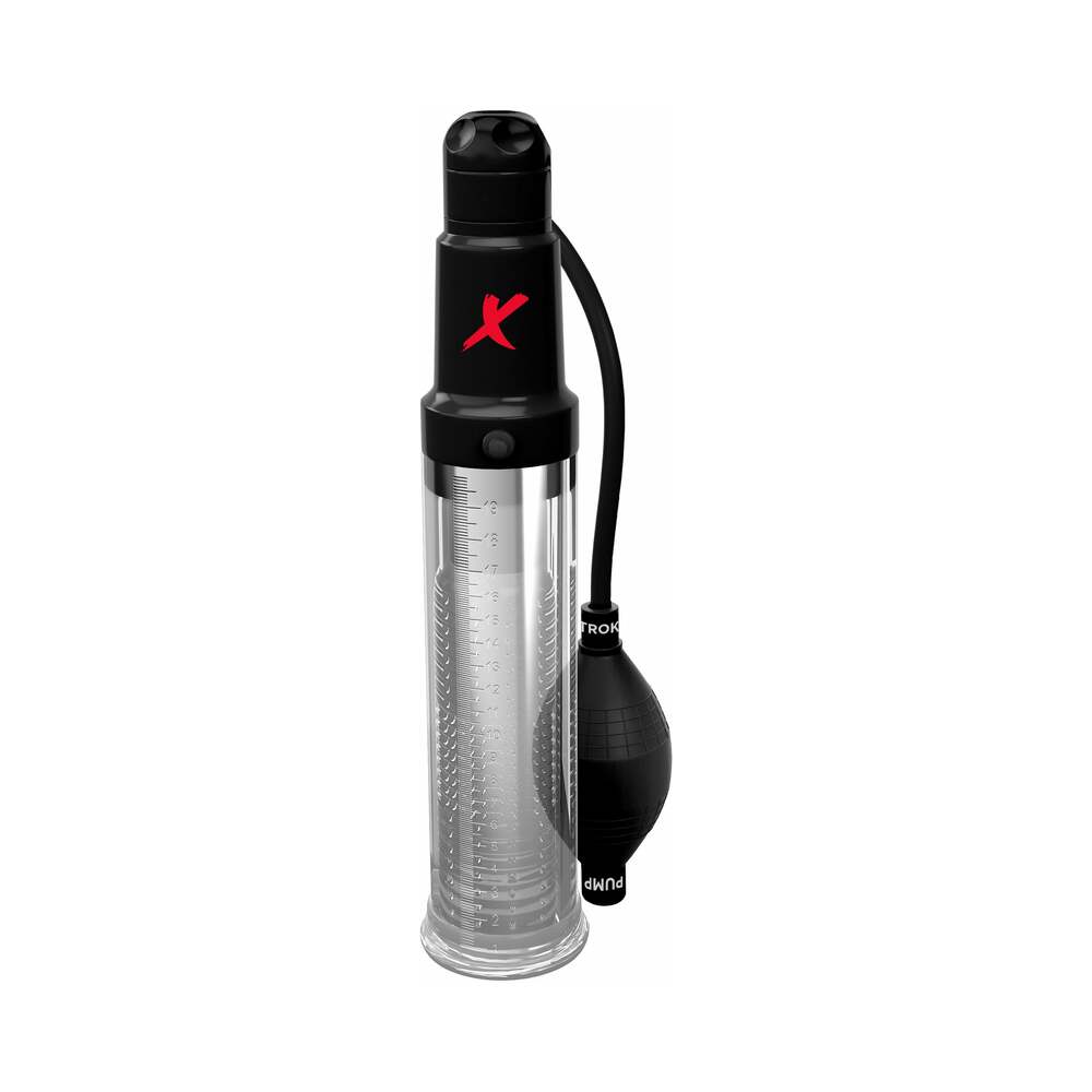 PDX Elite Suck-N-Pump Vibrating Penis Pump & Stroker Clear - Fantasies Boutique