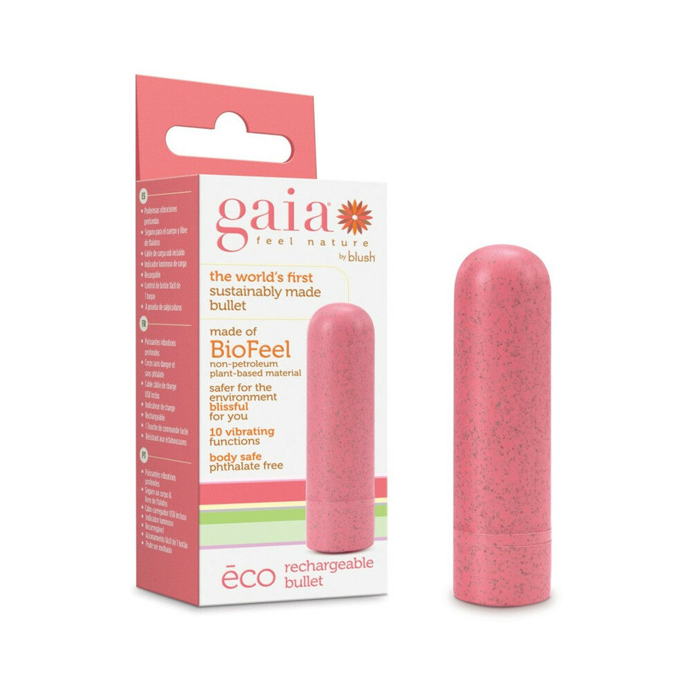 Blush Gaia Eco Rechargeable Bullet Vibrator Coral - Fantasies Boutique