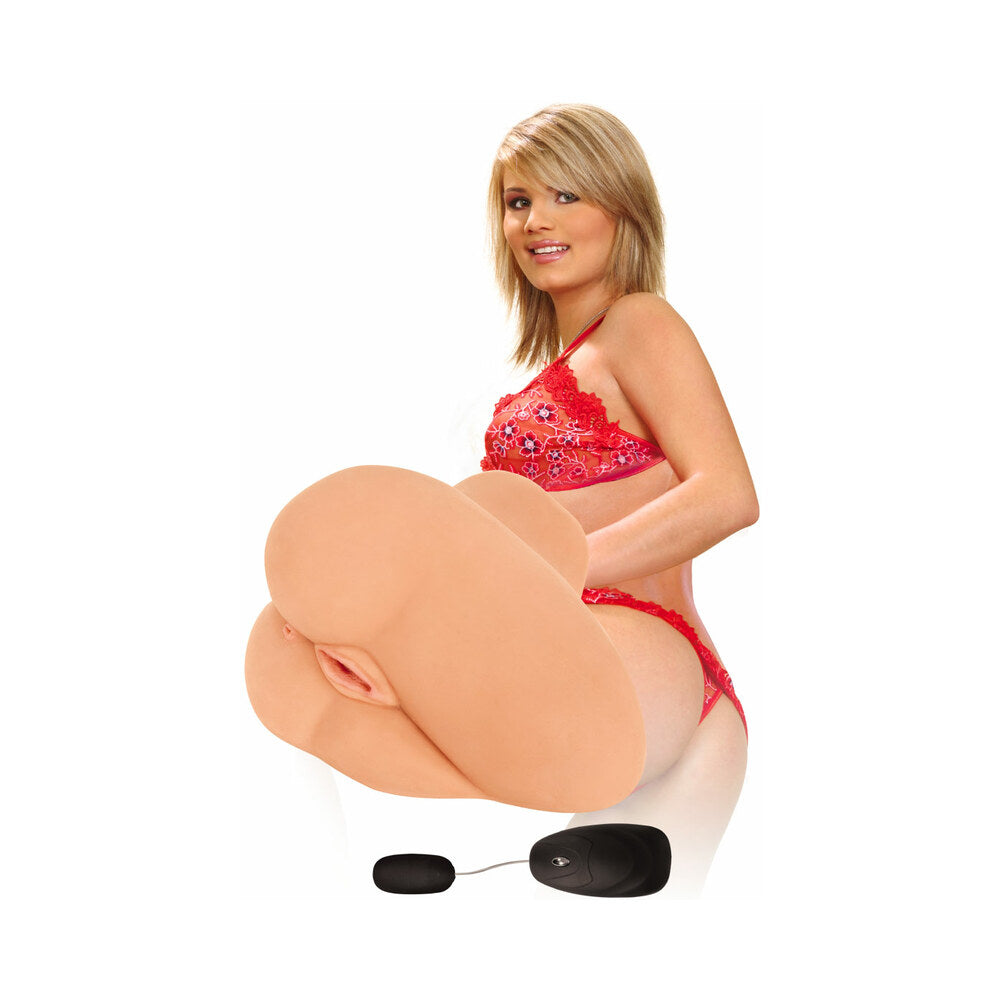 Curve Toys Mistress Perfect Fuck Casey Side Saddle Vibrating Dual Entry Masturbator Beige - Fantasies Boutique