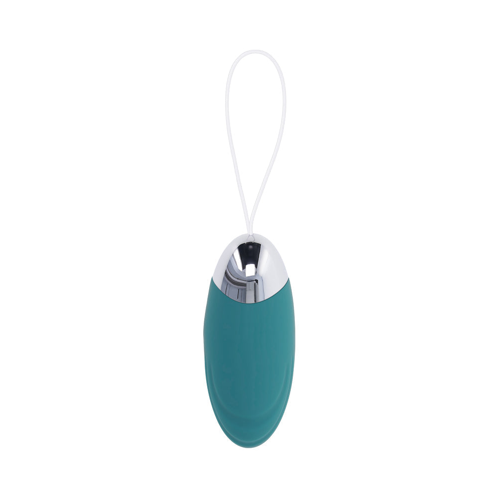 Evolved Oval Office Rechargeable Vibrating Egg with Remote Silicone Teal
