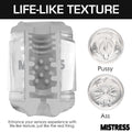 Mistress Double Shot Pussy and Ass Mini Masturbator Clear