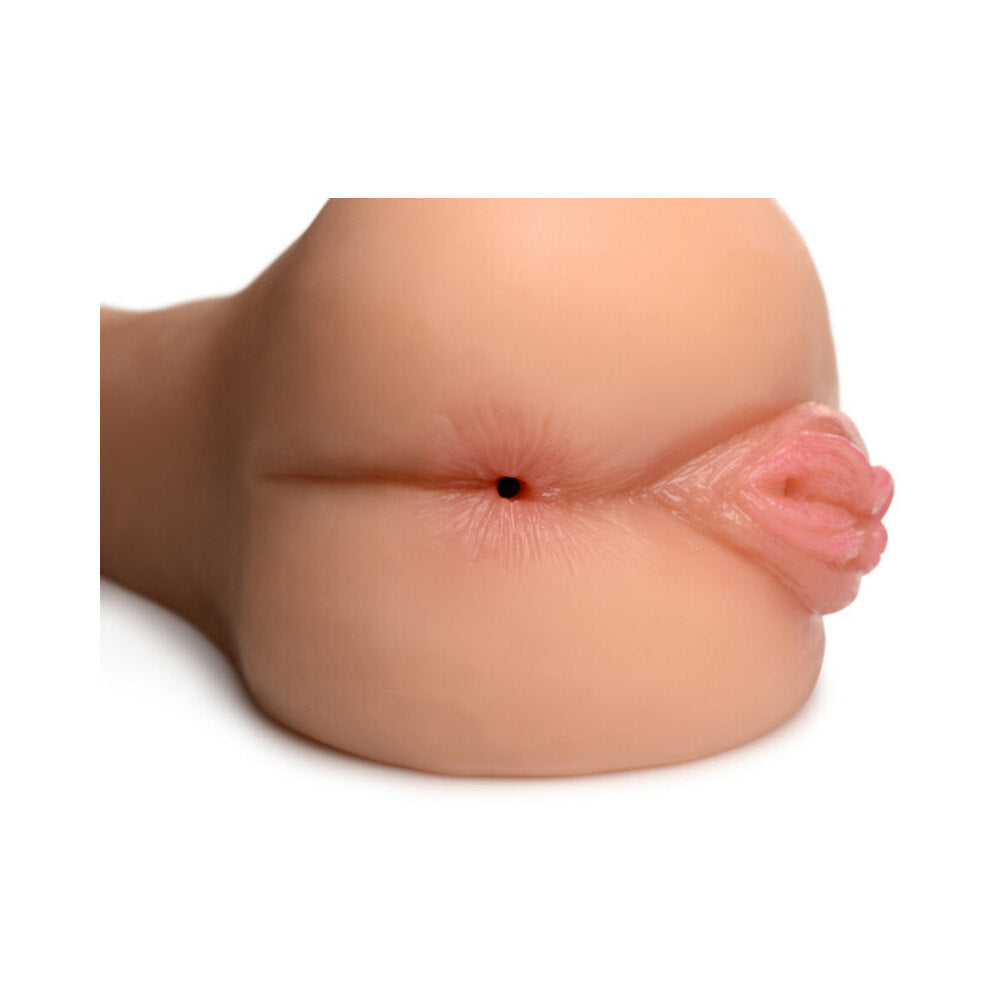Curve Toys Mistress Juicy Taylor Dual Entry Sidesaddle Masturbator Light - Fantasies Boutique