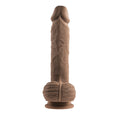 Evolved Full Monty Rechargeable Remote-Controlled Thrusting Twirling 9 in. Silicone Dildo Dark - Fantasies Boutique