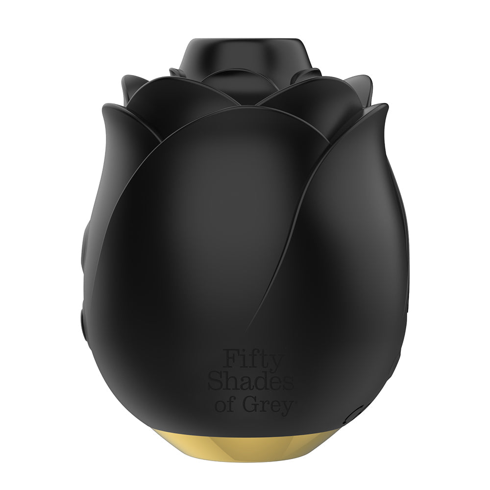 Fifty Shades of Grey Hearts and Flowers Suction Rose Black - Fantasies Boutique