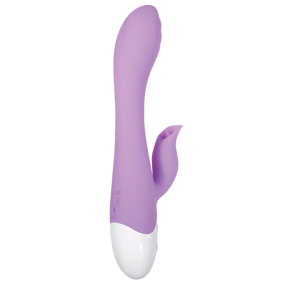 Evolved Pleasing Petal Rechargeable Silicone Flicking Dual Stimulator Light Purple - Fantasies Boutique