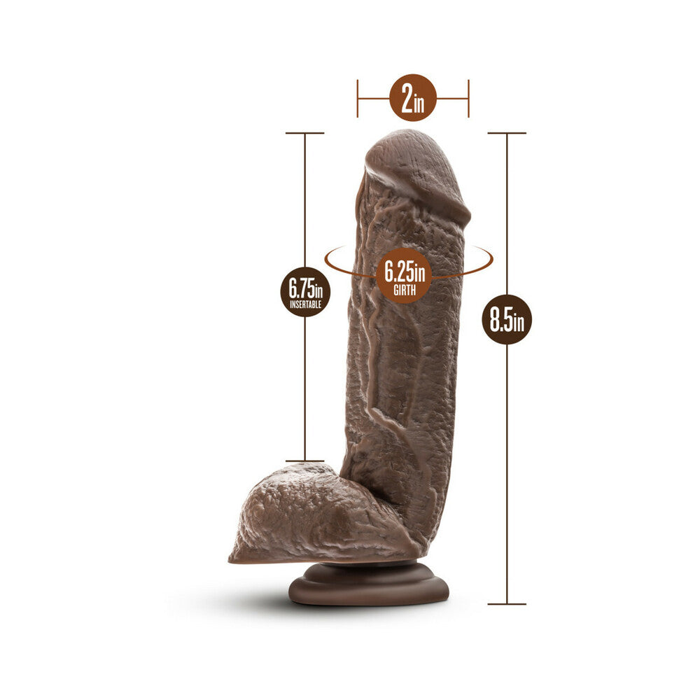 Dr. Skin Mr. D Realistic 8.5 in. Dildo with Balls Brown - Fantasies Boutique