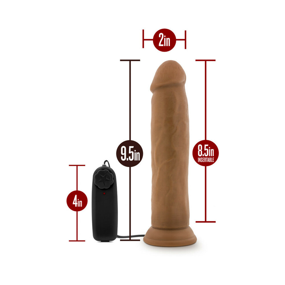 Dr. Skin Dr. Throb Realistic 9.5 in. Vibrating Dildo Tan - Fantasies Boutique