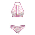 Magic Silk Daisy Halter Bralette & Panty Set Daisy Print S/M