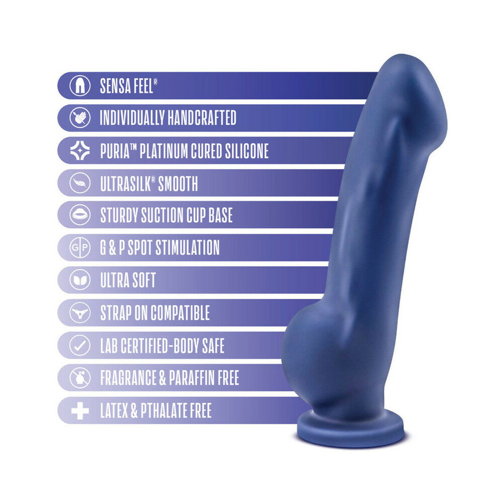 Avant D8 Ergo 7.5 in. Dual Density Silicone Dildo Indigo - Fantasies Boutique