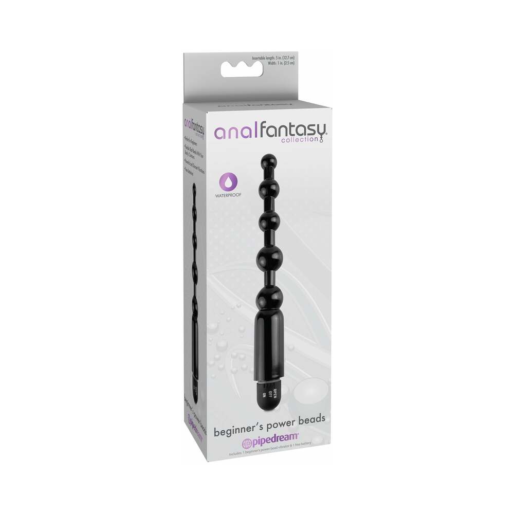 Pipedream Anal Fantasy Collection Vibrating Beginner's Power Beads Black - Fantasies Boutique