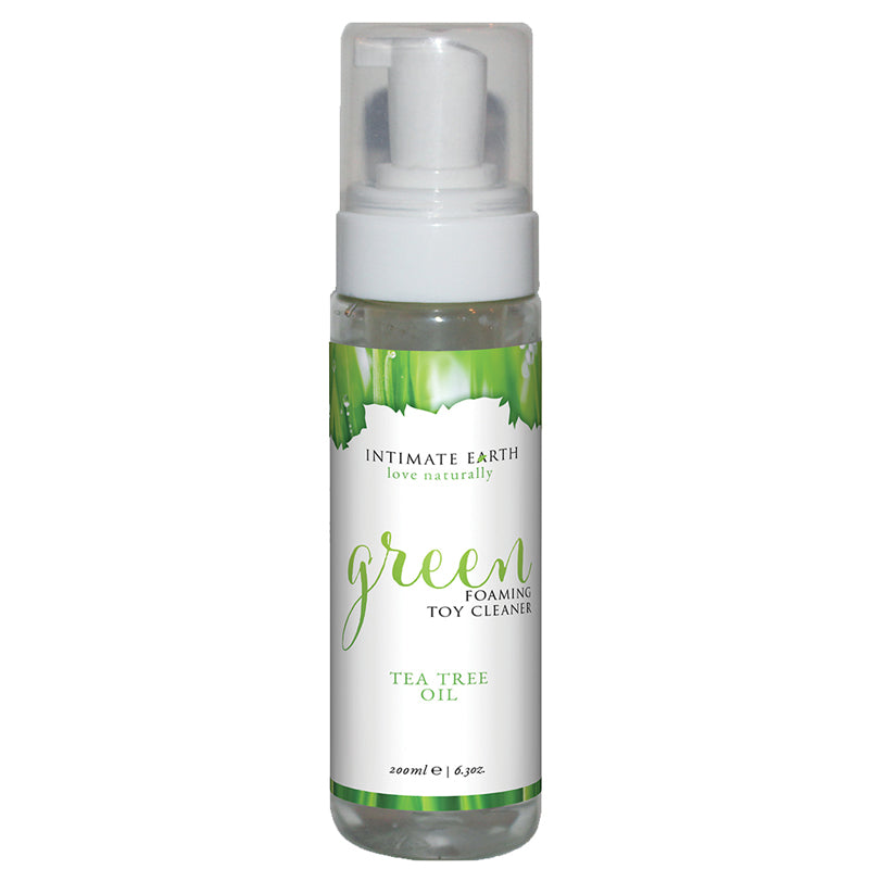Intimate Earth Green Foaming Toy Cleaner with Tea Tree Oil 6.3 oz. - Fantasies Boutique