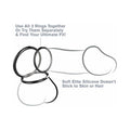 Pipedream Fantasy C-Ringz Silicone 3-Ring Stamina Set Black - Fantasies Boutique