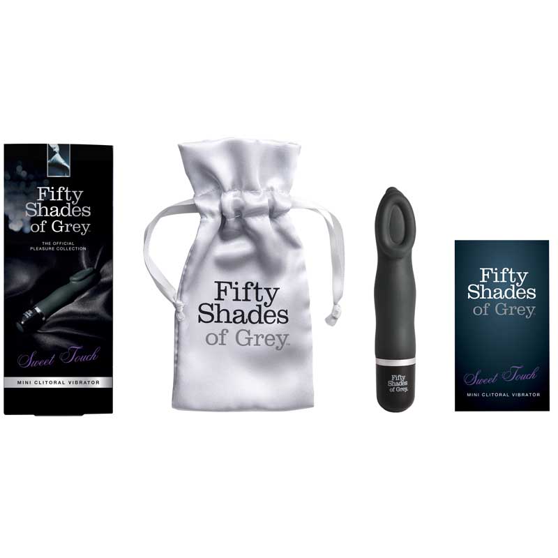 Fifty Shades of Grey Sweet Touch Silicone Mini Clitoral Vibrator Black - Fantasies Boutique