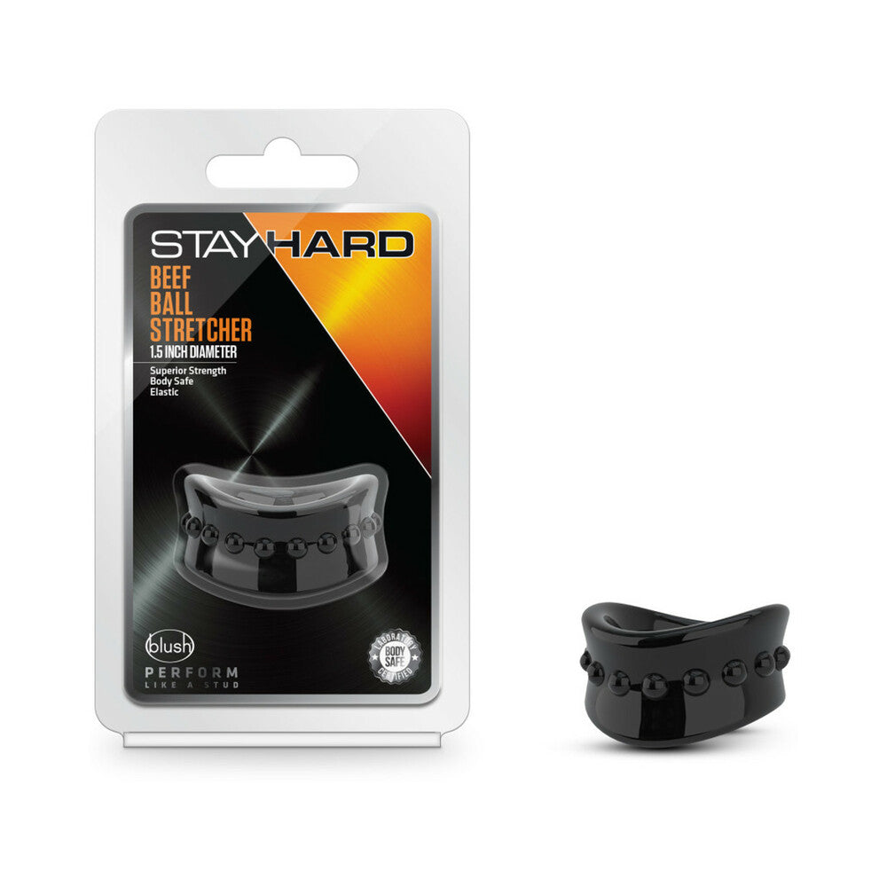 Blush Stay Hard Beef Ball Stretcher 1.5 in. Black - Fantasies Boutique