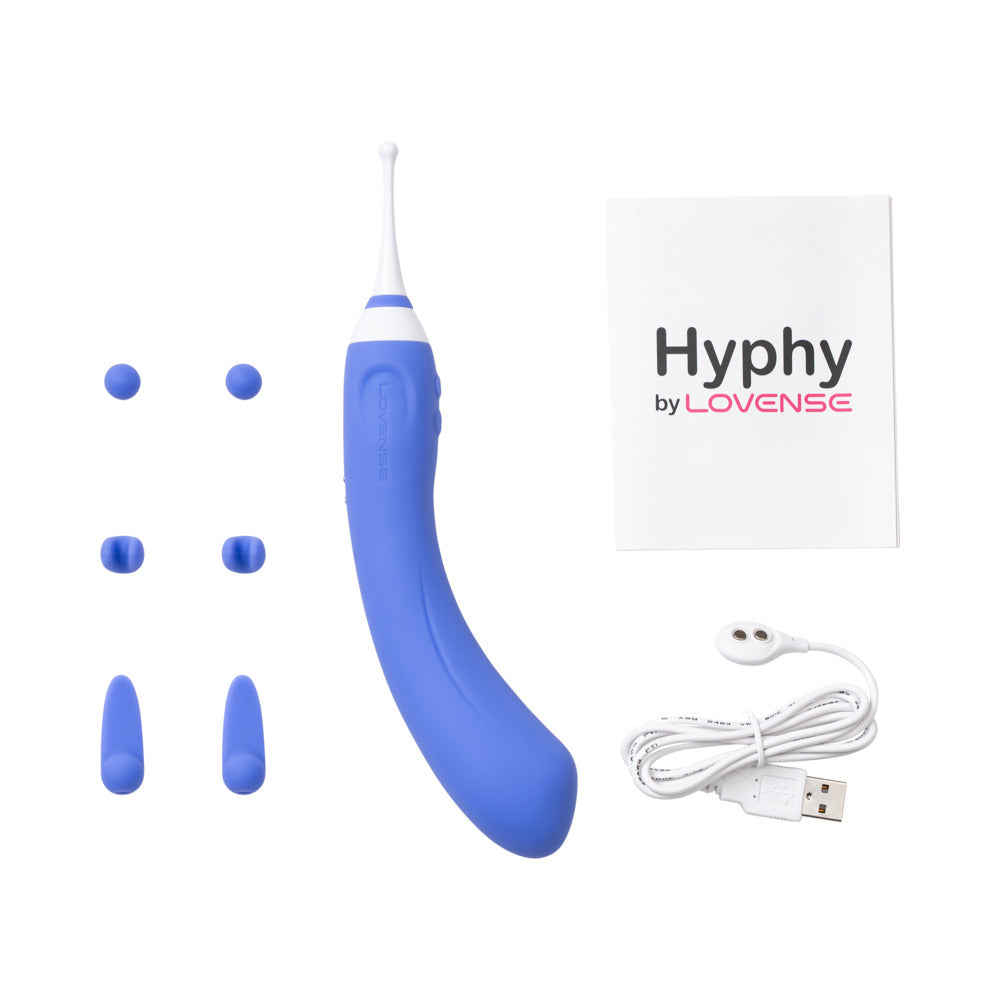 Lovense Hyphy Bluetooth Remote-Controlled Dual-End Vibrator Clitoral and G-Spot Stimulator - Fantasies Boutique