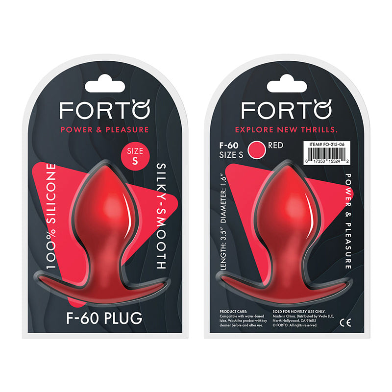 Forto F-60 Spade Silicone Anal Plug Small Red - Fantasies Boutique