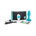 b-Vibe Rimming Petite Rotating and Vibrating Remote Control Plug Teal - Fantasies Boutique
