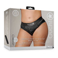 Ouch! Vibrating Strap-on High-cut Brief Black XL/2XL - Fantasies Boutique
