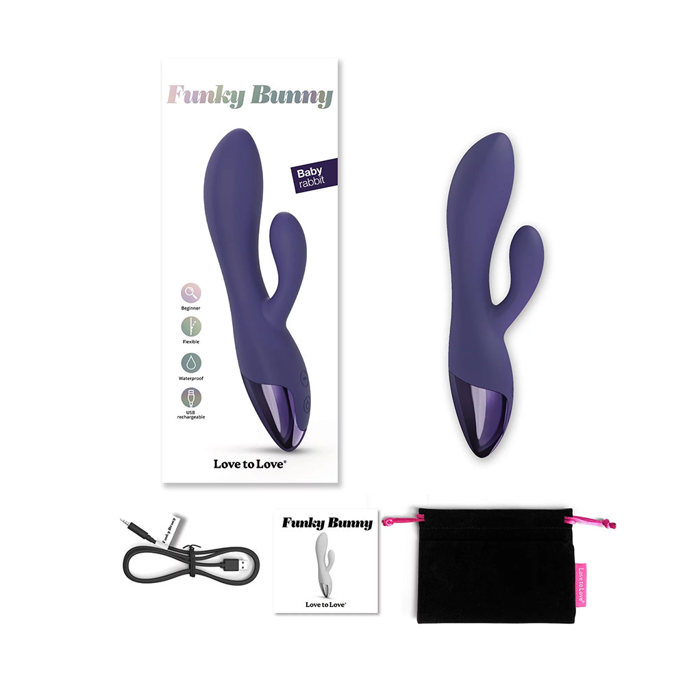Love to Love Funky Bunny Baby Rabbit Vibrator Midnight Indigo - Fantasies Boutique