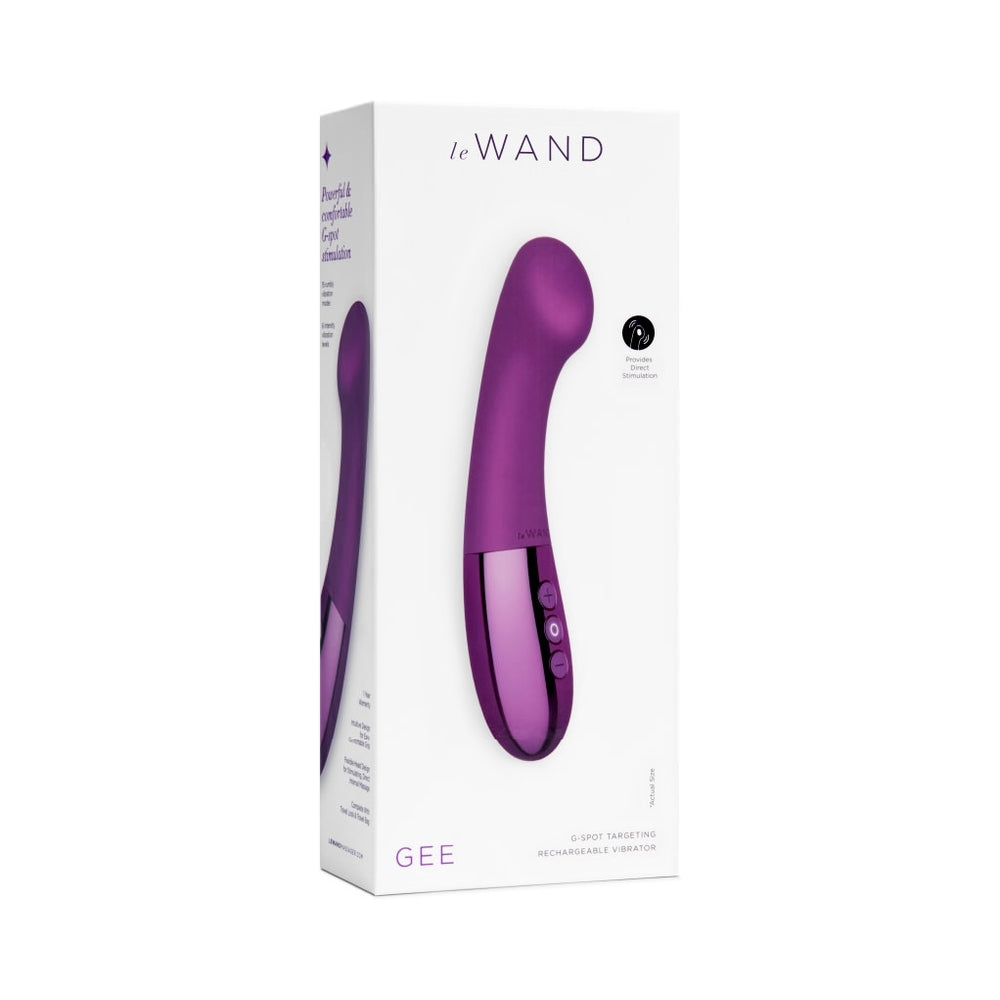 Le Wand Gee Rechargeable Silicone G-Spot Targeting Vibrator Dark Cherry - Fantasies Boutique