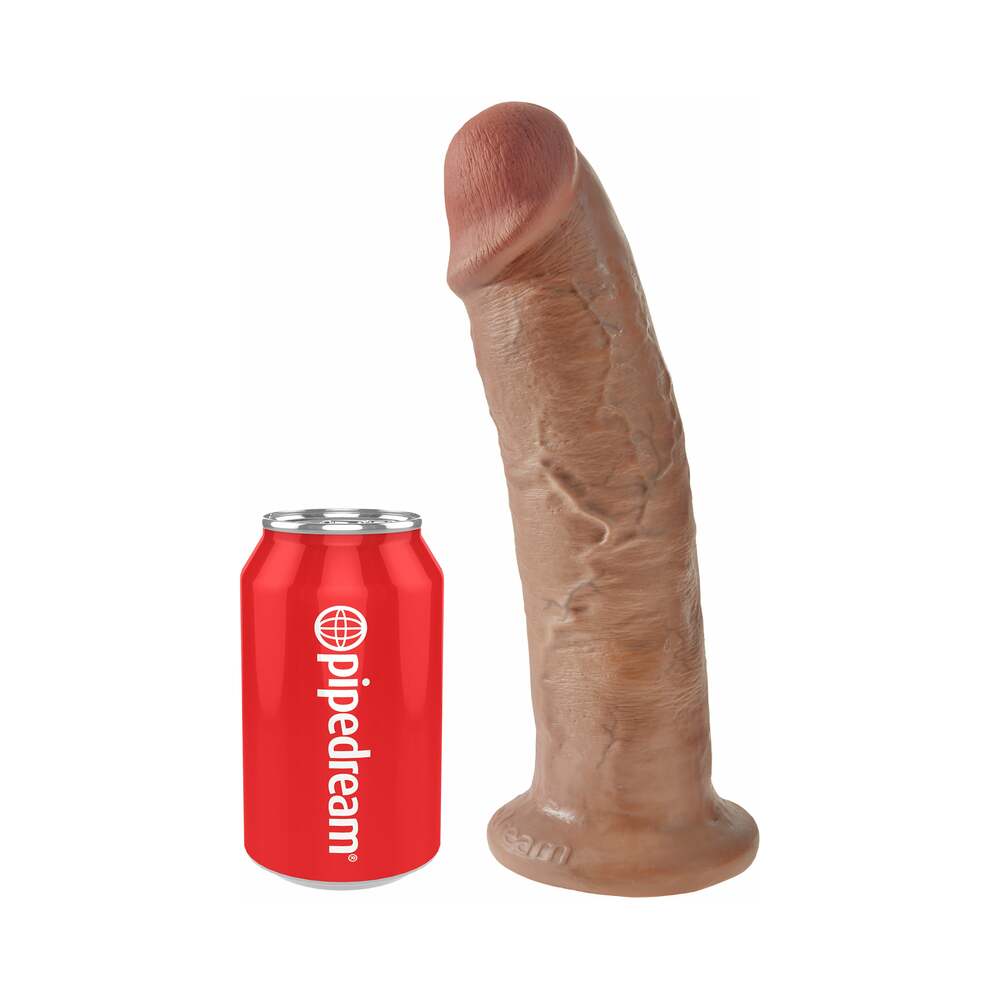 King Cock 10 in. Cock Realistic Dildo With Suction Cup Tan - Fantasies Boutique
