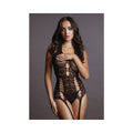Shots Le Desir Lace Suspender Bodystocking Black O/S