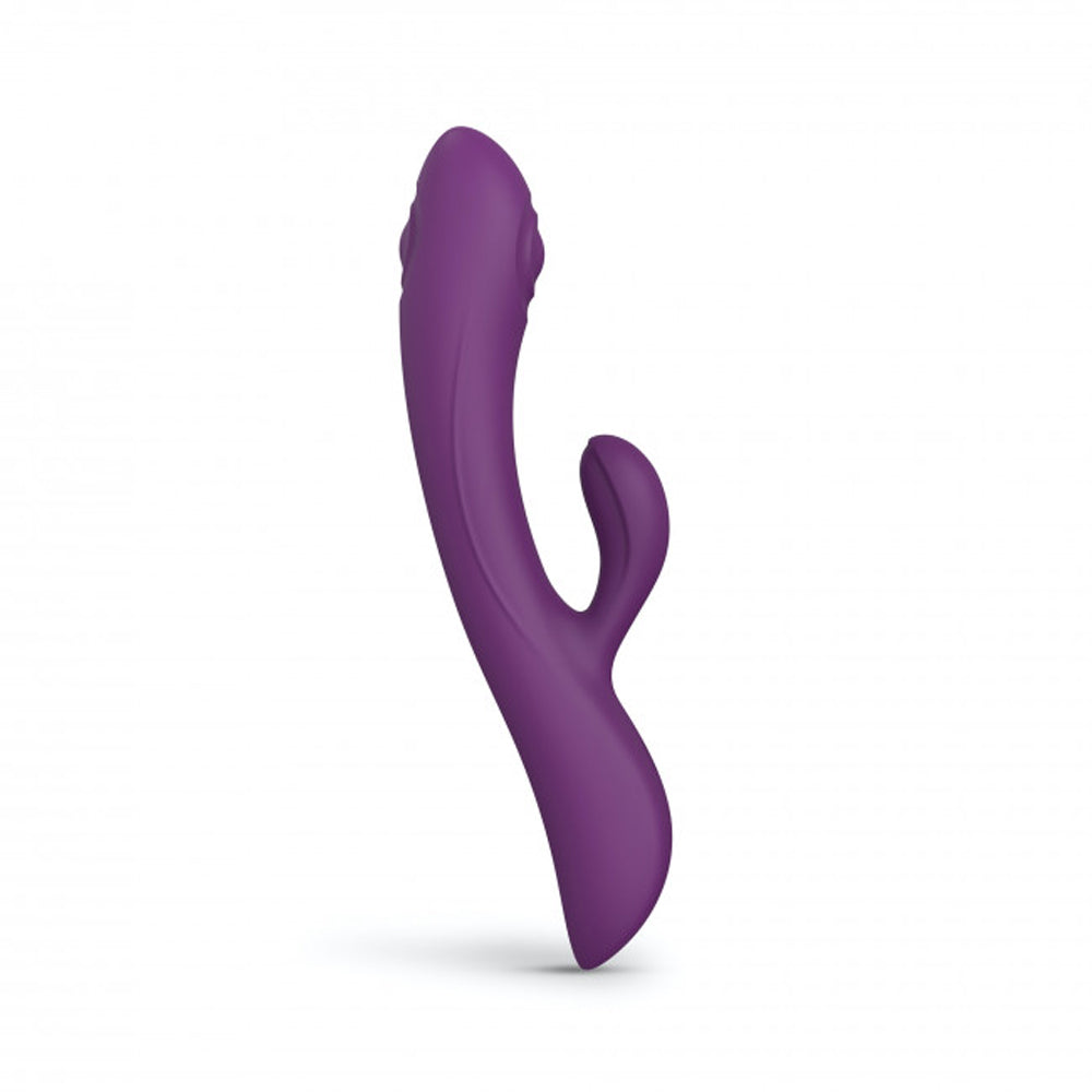Love to Love Bunny & Clyde Rechargeable Tapping Rabbit Silicone Vibrator Purple Rain - Fantasies Boutique