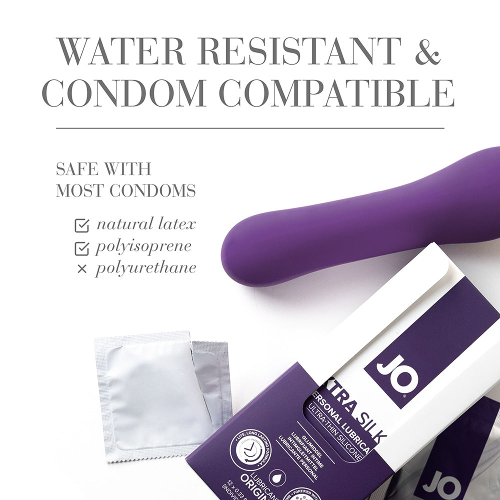 JO Xtra Silky Silicone Lubricant Foils 10mL 12-Pack