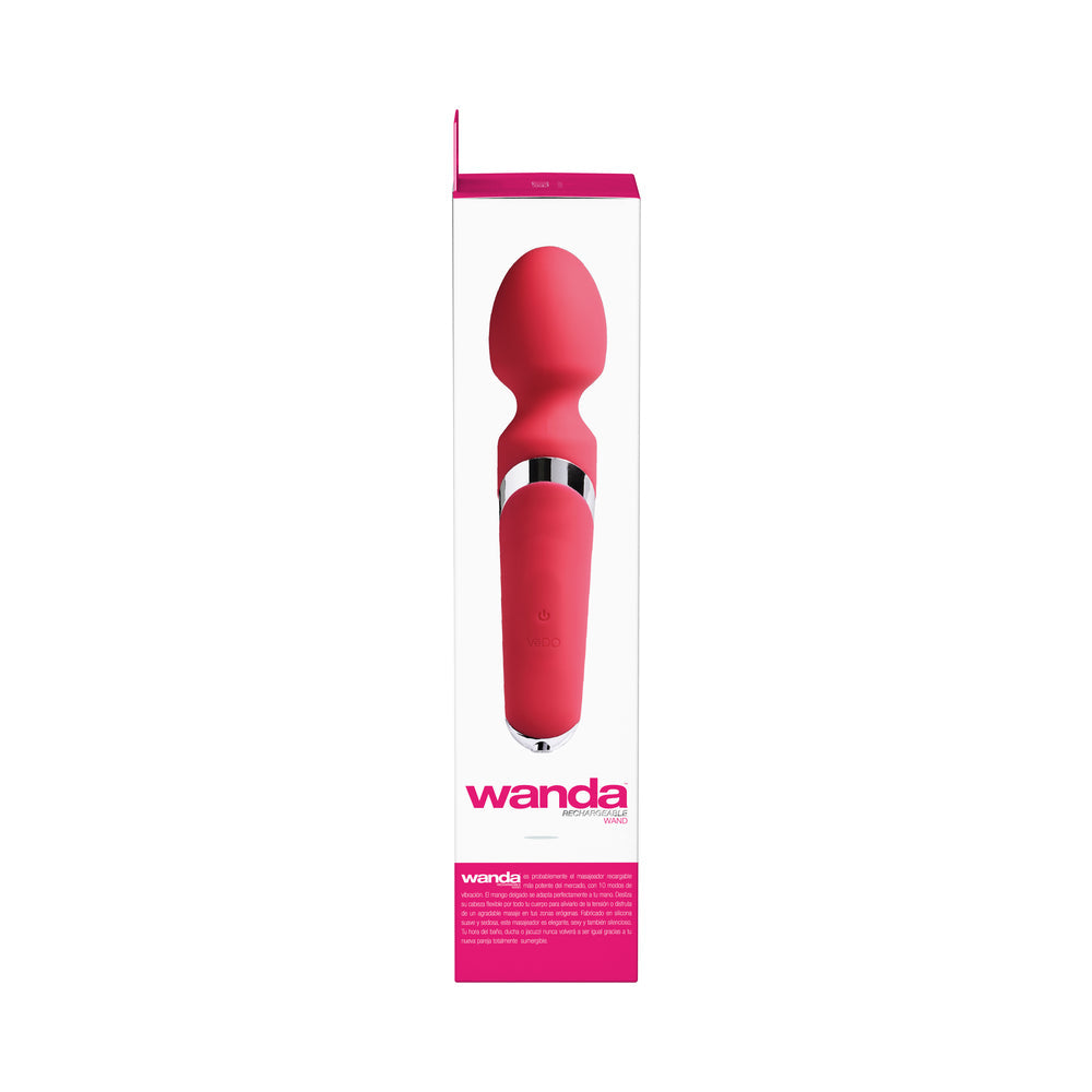 VeDO Wanda Rechargeable Wand Vibe - Foxy Pink - Fantasies Boutique