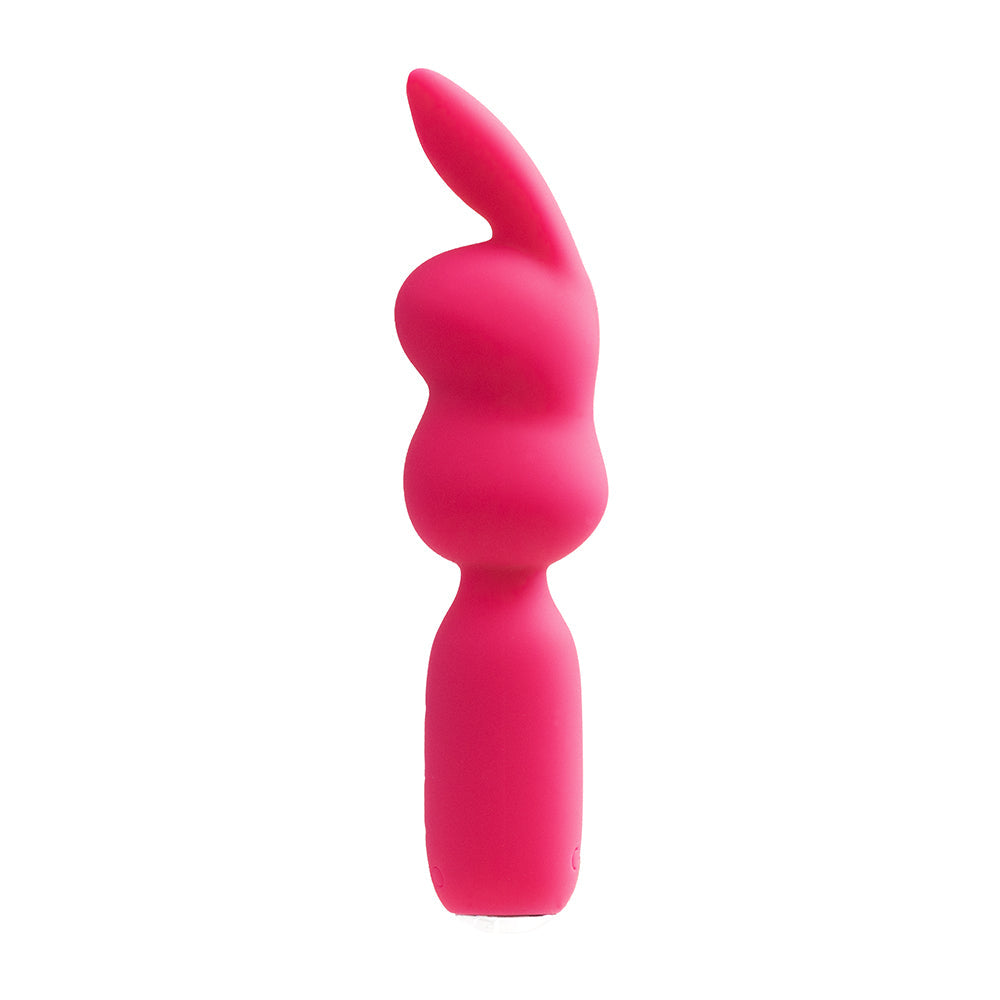 VeDO Hopper Bunny Rechargeable Silicone Mini Wand Vibrator Pink - Fantasies Boutique