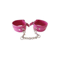 Plain Leather Wrist Cuffs - PINK - Fantasies Boutique