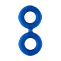 Forto F-81 Liquid Silicone Cock & Ball Double Ring Small Blue