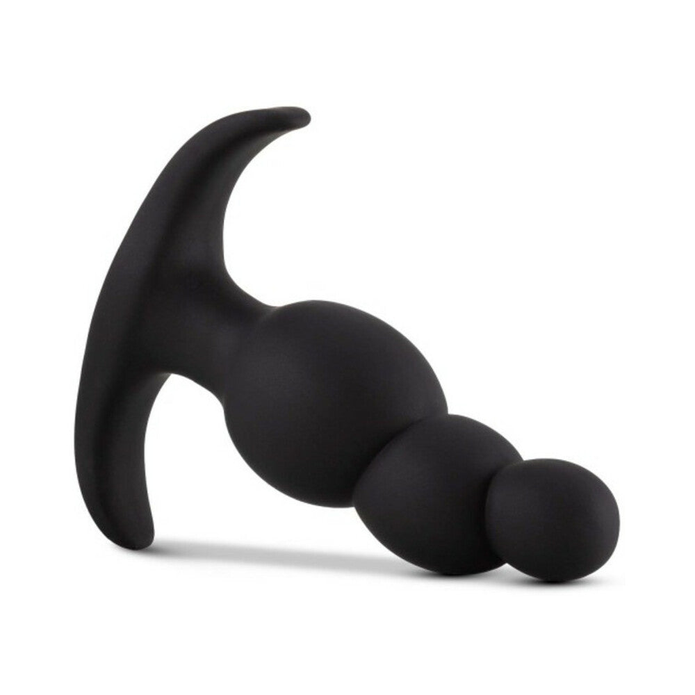 Anal Adventures Platinum Silicone Stacked Plug Black - Fantasies Boutique