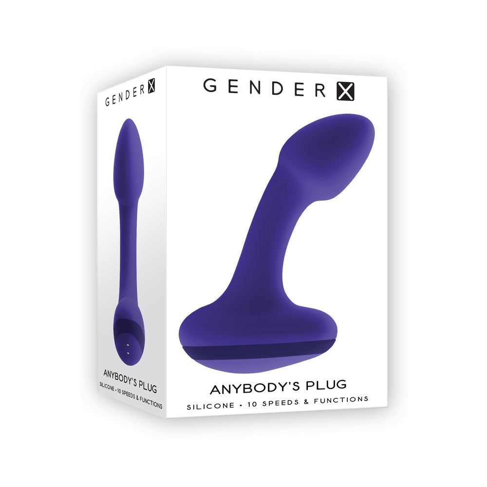 Gender X Anybody's Plug Rechargeable Plug Silicone Purple - Fantasies Boutique