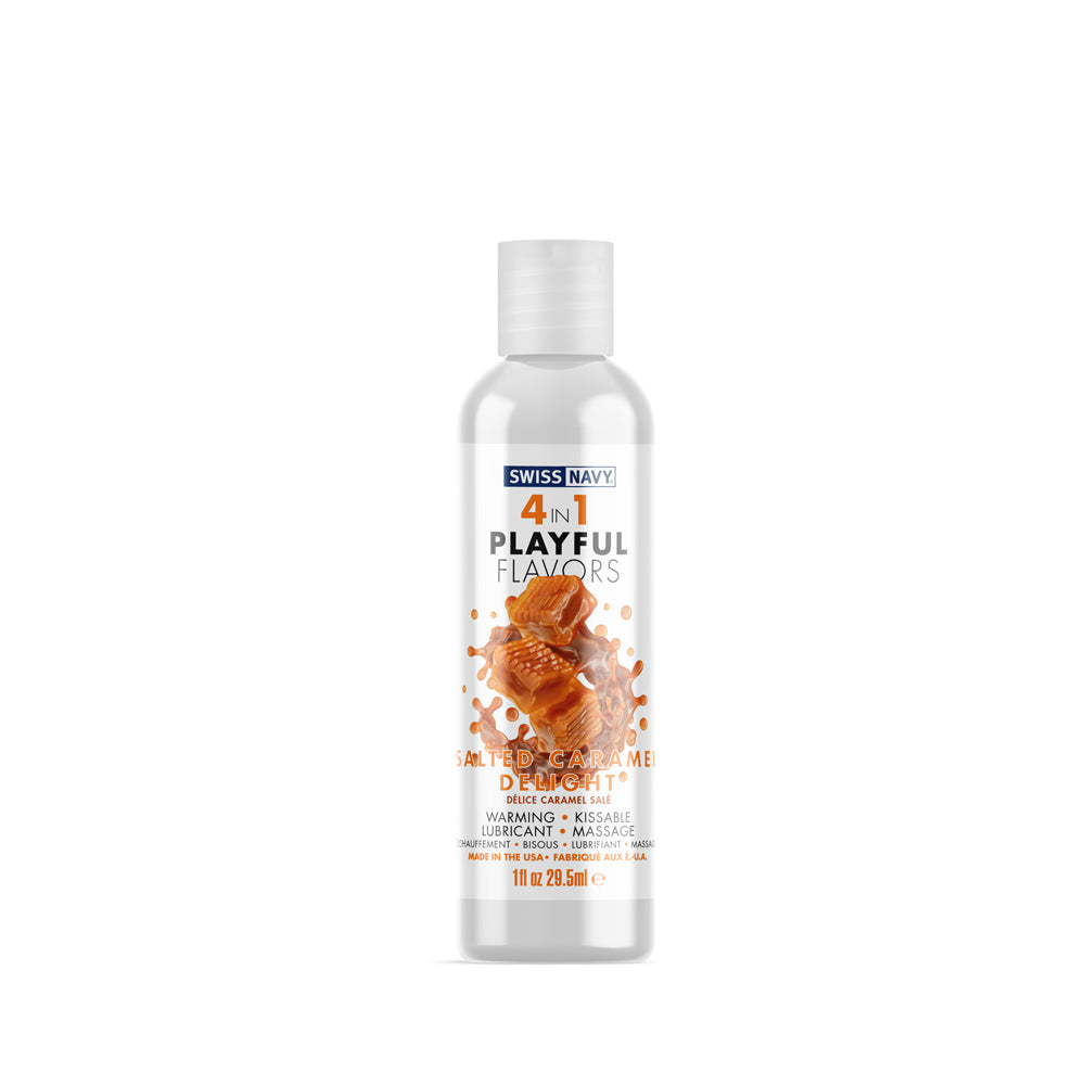 Swiss Navy 4 in 1 Playful Flavors Salted Caramel Delight 1 oz. - Fantasies Boutique