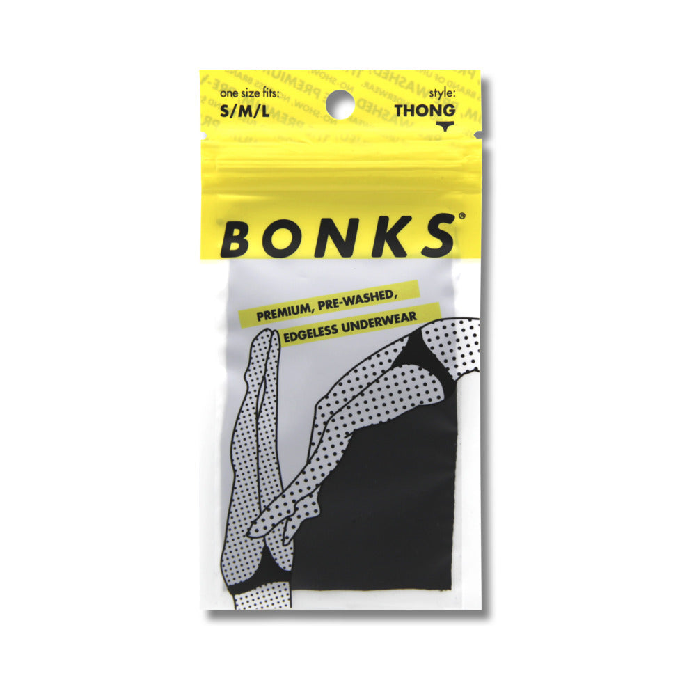 Bonks Black Magic Seamless Thong O/S - Fantasies Boutique