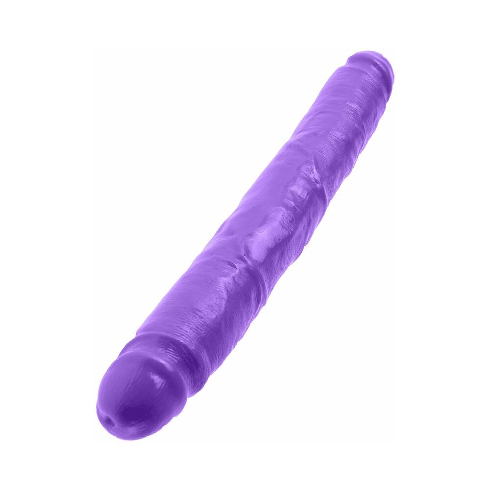 Dillio 12 in. Double Dong Realistic Dual-Ended Dildo Purple - Fantasies Boutique
