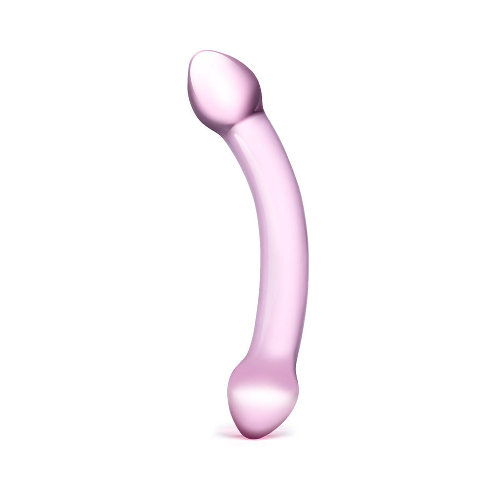 Glas 7.25 in. Double Trouble Purple Glass Dildo - Fantasies Boutique