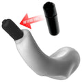 Hunkyjunk Buzzfuck Cock & Ball Sling with Taint Vibrator White Ice - Fantasies Boutique