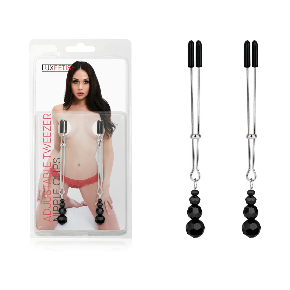 Lux Fetish Adjustable Tweezer Nipple Clips - Fantasies Boutique