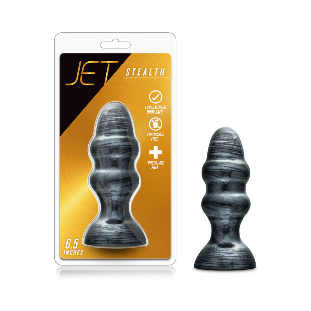 Blush Jet Stealth 6.5 in. Anal Plug Carbon Metallic Black - Fantasies Boutique