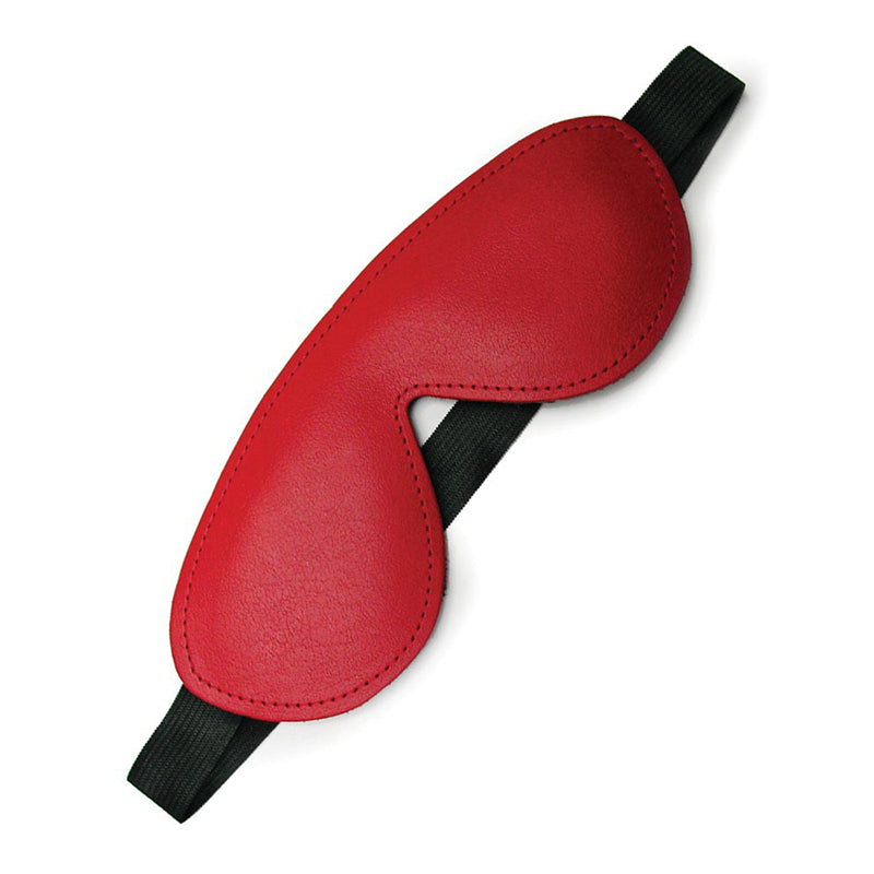 Kinklab Bondage Basics Padded Leather Blindfold - Red - Fantasies Boutique