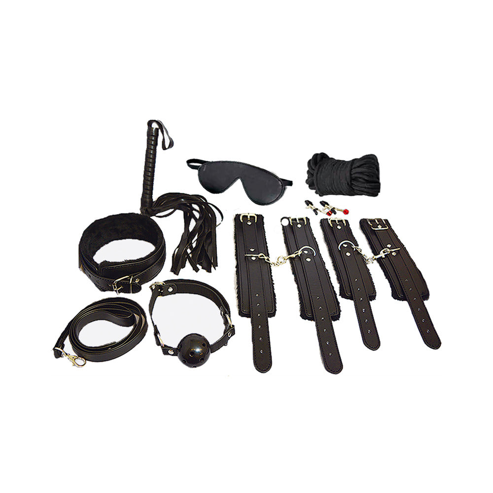 Ple'sur 12-Piece Everything Bondage Kit Black - Fantasies Boutique