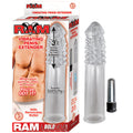 Ram 3.5in. Vibrating Penis Extender (Clear) - Fantasies Boutique