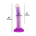 Addiction Rave 8 in. Bendable Glow-in-the-Dark Silicone Dildo Purple Confetti - Fantasies Boutique