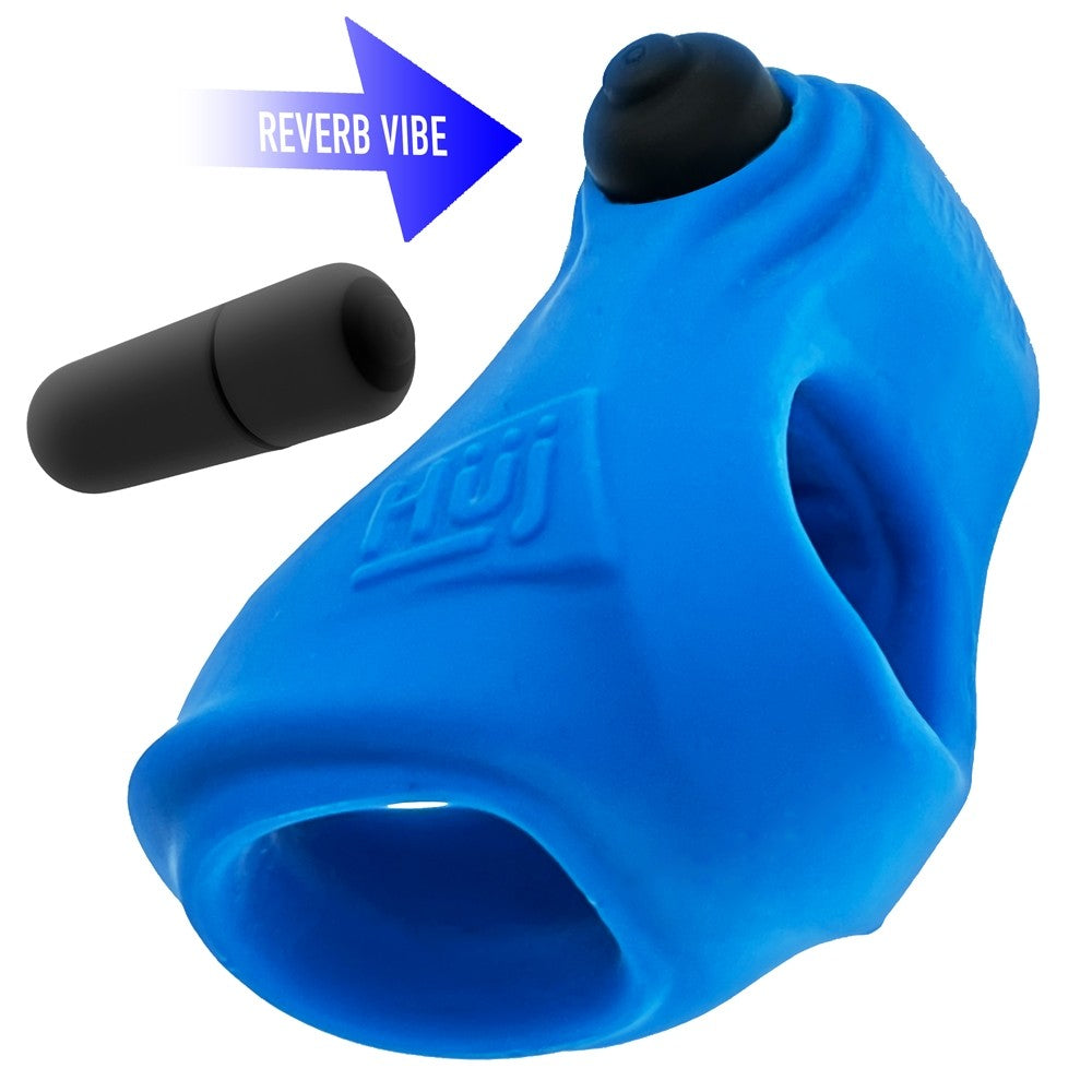 Hunkyjunk Revsling Cock & Ball Sling with Bullet Vibrator Teal - Fantasies Boutique