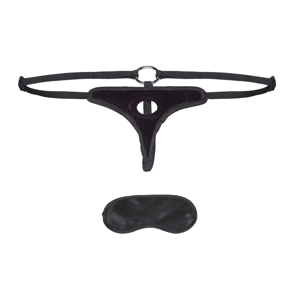 Lux Fetish Black Velvet Bikini Strap-On - Fantasies Boutique