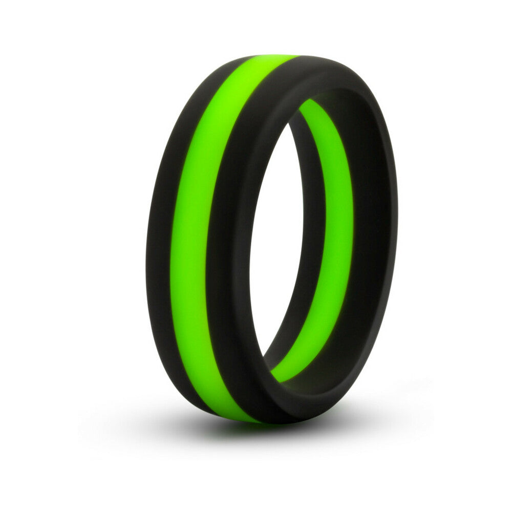 Blush Performance Silicone Go Pro Cock Ring Black/Green/Black - Fantasies Boutique