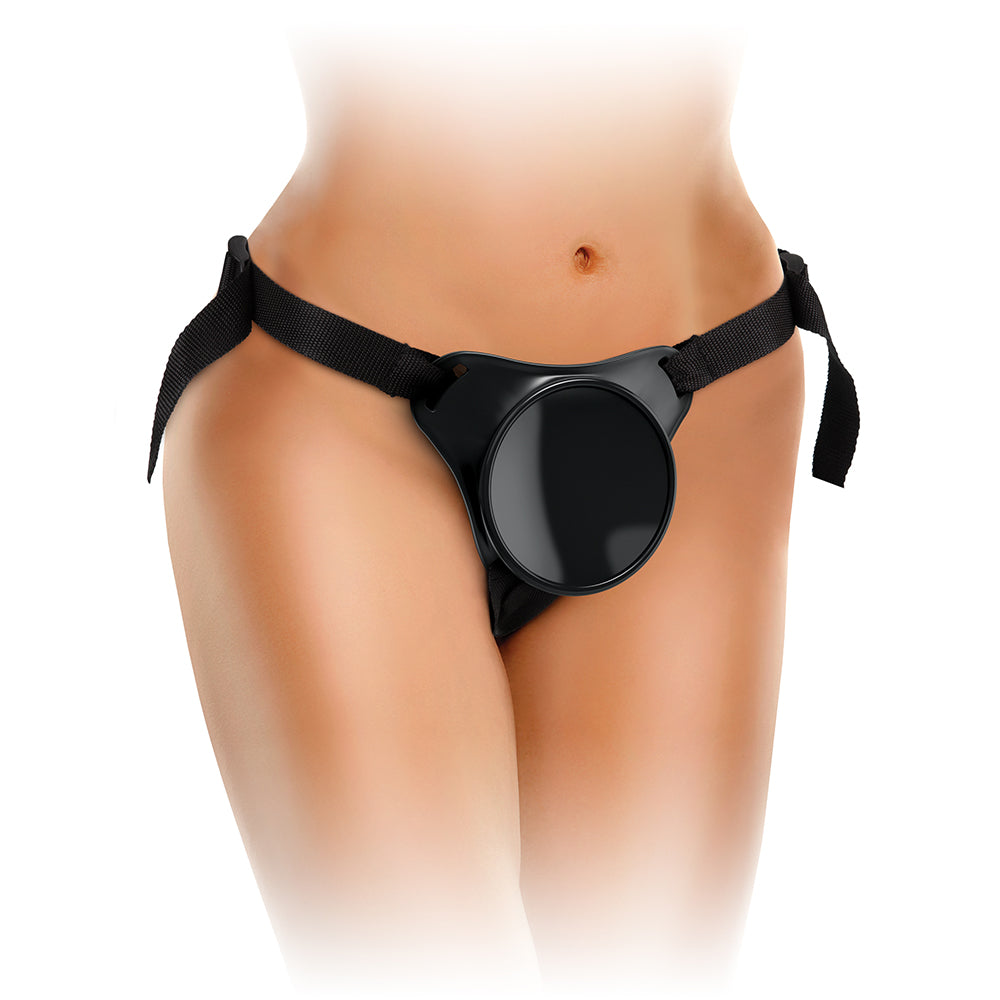 King Cock Elite Beginner's Silicone Body Dock Kit With Dildo Beige/Black - Fantasies Boutique